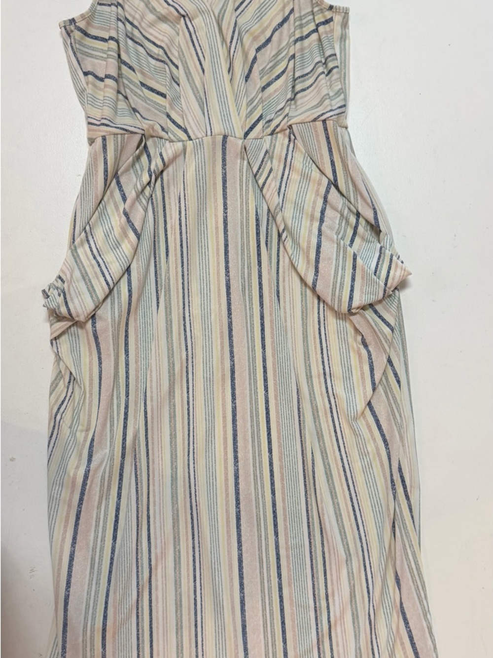 BCBGeneration Pastel Striped Sleeveless Maxi Dress